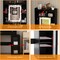 Small Vanity Desk with Sliding Mirror and Lights Black Makeup Vanities Set with Drawers Compact Dressing Table with Cabinet and Adjustable Shelves for Bedroom